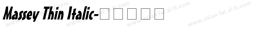 Massey Thin Italic字体转换